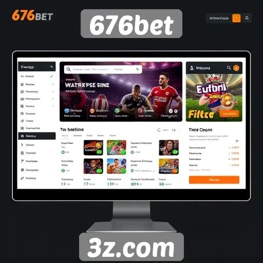 Interface e usabilidade do site 676bet