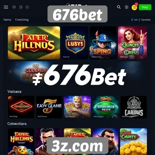 Variedade de jogos disponíveis na plataforma 676bet